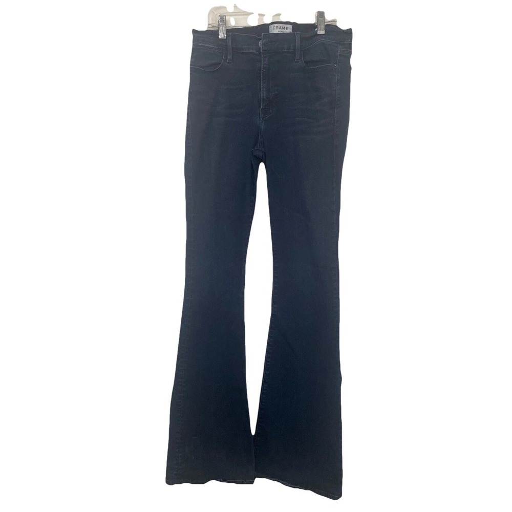 FRAME‎ Le High Flare 90s Black Stretch Denim Jeans women's size 30